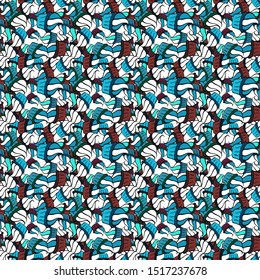 White, blue and black on colors. Nice background. It can be used on wallpaper, mug prints, baby apparels, wrapping boxes etc. Doodles cute pattern. Seamless Beautiful fabric pattern. Vector - stock.