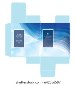 White and blue box design, illustration vector.