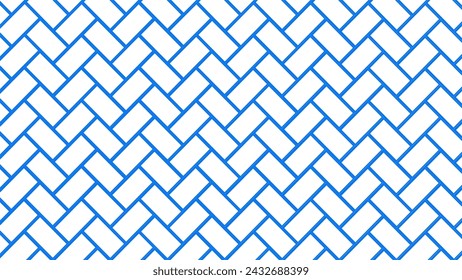 White and blue brick tile wall or floor background	