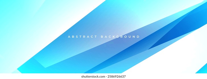 White and blue business presentation abstract background with geometric lines and shapes. Vector illustration