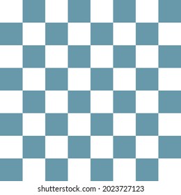 Weiße und blaue Schachbrettmuster, Hintergrund. Überprüfen Sie die Musterdesigns für die Dekoration von Tapeten. Vektorhintergrund.