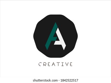 white blue color alphabet capital letter A logo design