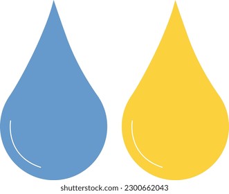 Color azul blanco soltar forma Icono Vector