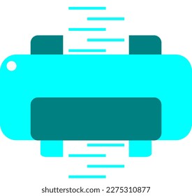White and Blue Color Printer Illustration