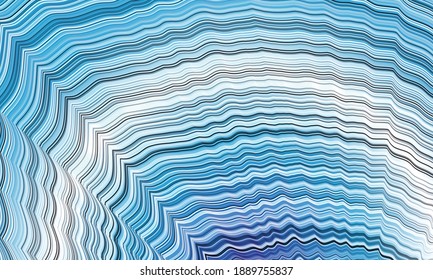 White and blue color stripes vector background with waves. Colorful illustration in abstract marble style with gradient. A new design for your ad, booklets, leaflets.