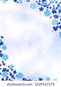 white blue colorful abstract illustration, background, wallpaper, card invitation design