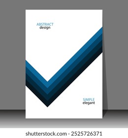 White and blue cover design. Dark blue stripes gradation and white background. suit for template annual report, magazine, booklet, proposal, portfolio, brochure, poster 