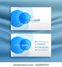 white and blue dots business card design template