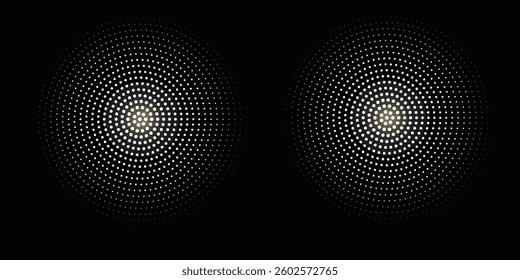 White and blue dotted abstract vector background. Yin and Yang symbol.