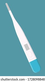 weiß mit blauem elektronischen Thermometer
