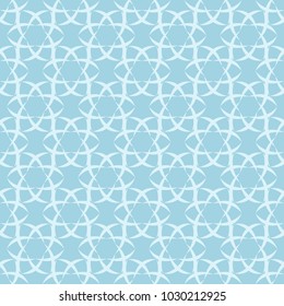 White and blue floral pattern. Seamless ornament for textile and wallpapers