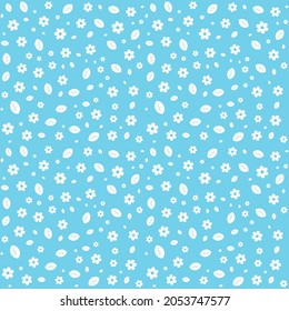 White and blue flower background. Abstract pattern background. Colorful wrapping paper.