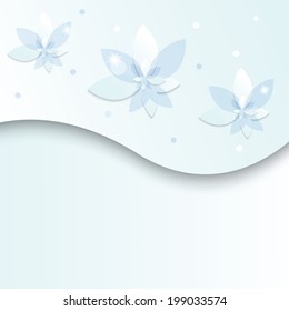 white blue flowers on a light background 