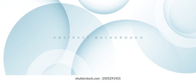 Fondo abstracto geométrico azul blanco con círculos superpuestos