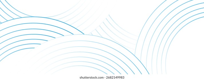 O fundo abstrato geométrico azul branco sobrepõe a camada no espaço brilhante com a decoração de efeito de linhas. Design gráfico moderno circula o conceito de estilo para banner.