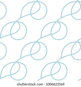 White and blue geometric ornament. Seamless pattern for web, textile and wallpapers