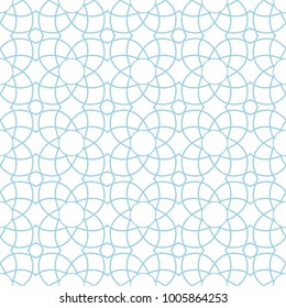 White and blue geometric print. Seamless pattern for web, textile and wallpapers