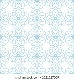 White and blue geometric print. Seamless pattern for web, textile and wallpapers