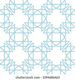 White and blue geometric print. Seamless pattern for web, textile and wallpapers