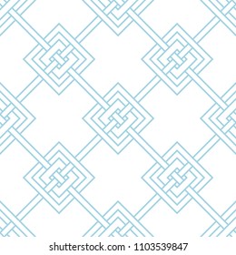 White and blue geometric seamless pattern for web, textile and wallpapers