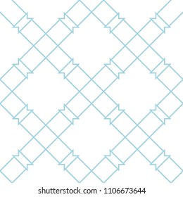 White and blue geometric seamless pattern for web, textile and wallpapers