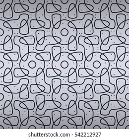 White with blue geometric seamless pattern in fireworks style. Equable puzzle repeatable backdrop. Colored, symmetric design for curtain, banner, carpet or other purpose. Vector background.