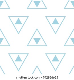 White and blue geometric seamless pattern for web, textile and wallpapers