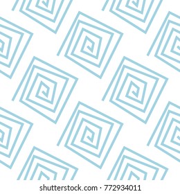White and blue geometric seamless pattern for web, textile and wallpapers