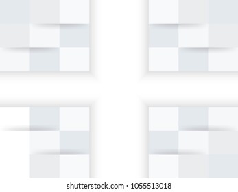 White and blue geometric texture.   White and blueshadow