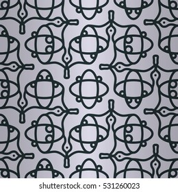 White with blue geometrical seamless pattern background in mehendi style. Contemporary texture. Shining, symmetric design for textile, carpet, game or other purpose.