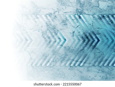 White blue glossy grunge arrows tech abstract background. Vector design