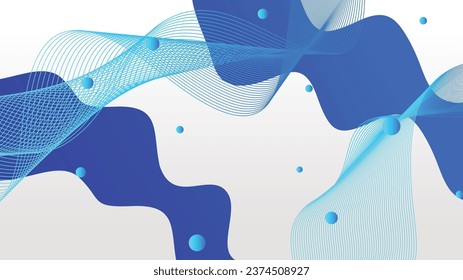White and blue gradient dynamic fluid shapes abstract background for brochure flyer banner template