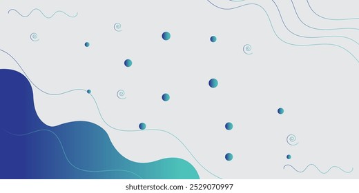 White and blue gradient dynamic fluid shapes abstract white background