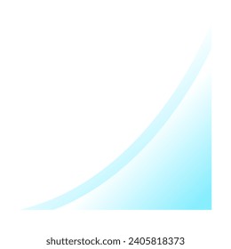 White and blue gradient shapes for paper corners. Vector illustration.
