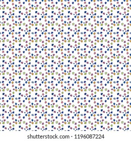 White, blue and gray watercolor heart pattern. Vector illustration. Colorful watercolor romantic texture. Seamless pattern watercolor hearts seamless background.