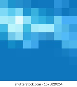 White Blue Grid Mosaic Background; Creative Design Templates. abstract colorful gradient rectangles check . Background of squares Different pixel pattern shades.