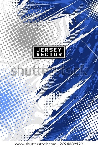 WHITE AND BLUE GRUNGE FOR FULL SUBLIMATION JERSEY