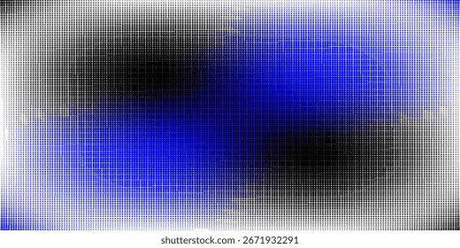 White and blue halftone color pattern gradient grunge texture background. Pop art comic sports style vector illustration of dots.