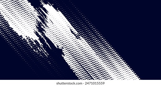 White  blue halftone dots gradient pattern grunge texture background. Pop art dots comic sport style vector illustration. eps10