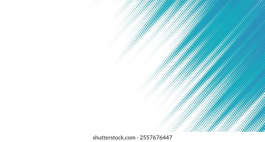 White and blue halftone dots gradient pattern grunge texture background. Pop art dots.