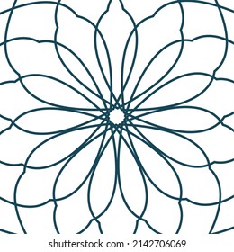 white and blue islamic flower background