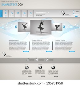 White and Blue, lighting, minimalistic website template