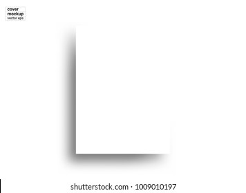 White and blue mockup template with shadow. abstract and simple design for your presentations. vector cover design