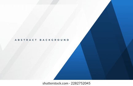 White and blue modern abstract background. Dark blue and white abstract banner with geometric shapes. Vector illustration