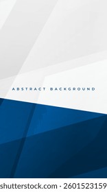 White and blue modern abstract vertical cover background with geometric shapes. Vector illustration