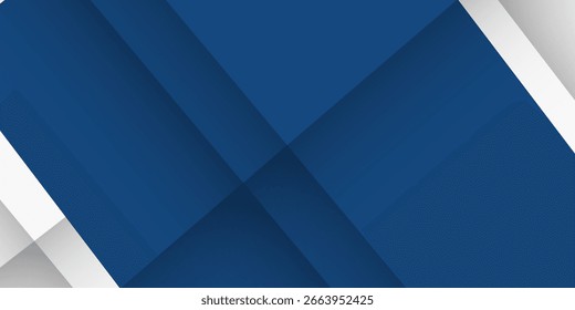 White and blue modern abstract wide banner with geometric shapes. eps 10