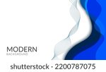 White and Blue Modern Background. Suitable for presentation and etc