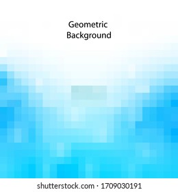 White blue mosaic background. Geometric square grid pattern for your amazing design.