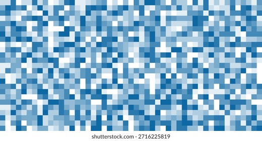 White blue mosaic background. Geometric template with mesh of squares for your amazing design.

