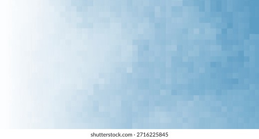 Fondo de mosaico azul blanco. Plantilla geométrica con malla de cuadrados para tu increíble diseño.

